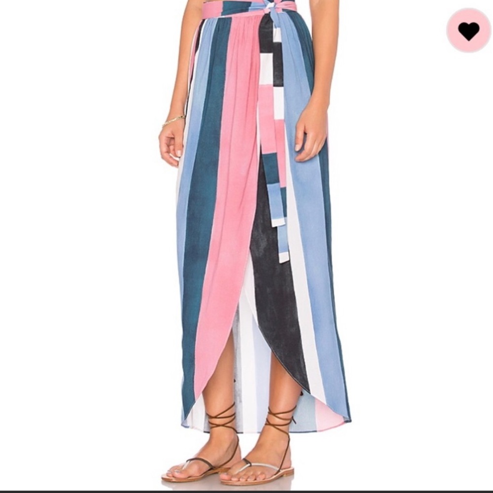 SOLD Mara Hoffman Striped Wrap Skirt
